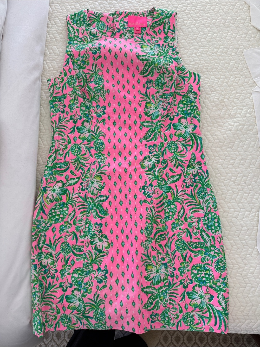 Lilly Pulitzer Pink and Green Floral Mini Dress